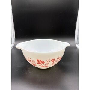 Pyrex Berry Patch Mixing Bowl Vintage Red Fruit Pattern Cream #441